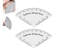 2 righelli per sopracciglia, guida simmetrica per modellare le sopracciglia, microblading/trucco permanente riutilizzabili, per uso professionale e domestico