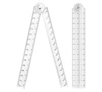 2 righelli pieghevoli, 30 cm, riutilizzabili, trasparenti, infrangibili, per matematica, scuola e ufficio, forniture di cancelleria per scuola, matematica, apprendimento quotidiano, geometria, ufficio