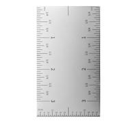 2 righelli tascabili con bordi quadrati, in acciaio inox, portatili, durevoli, con finitura opaca, righello metrico e imperiale su tutti e quattro i bordi per una facile leggibilità, strumento di