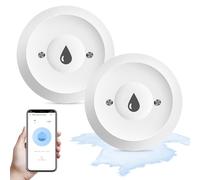 2 rilevatori di acqua intelligenti, sensore radio Zigbee con batteria, sensore di perdite d'acqua con avvisi app, rilevatore di perdite d'acqua da 2,4 GHz, sensore di livello dell'acqua, per cucina
