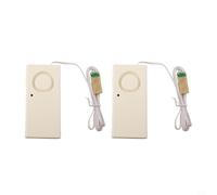 2 rilevatori di perdite d'acqua con adesivi bifacciali e batteria da 9 V per il rilevamento precoce di perdite d'acqua in acquario, piscina, refrigeratore e garage