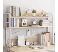 2 Ripiani Libreria Da Scrivania Multifunzione, Libreria Scrivania Per Computer, Scaffale Organizer Scrivanias, Scaffale Portaoggetti Autoportante, Librerias Scrivanias In Metallo(A,55*25*84cm)