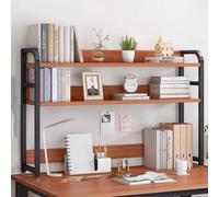 2 Ripiani Libreria Da Scrivania Multifunzione, Libreria Scrivania Per Computer, Scaffale Organizer Scrivanias, Scaffale Portaoggetti Autoportante, Librerias Scrivanias In Metallo(B,55*25*84cm)