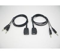 2 RJ9 Modulare Jack per Telefono Cuffie a Doppio 3.5mm Male Internet Skype Chat