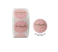 2 Rolls 1 Inch Handmade with Love Sticker Gift Sticker Jams Jars Label