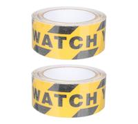 2 Rolls Rotolo Adesivo Nastro Caution Segnaletico Cuscinetti Antiscivolo