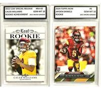 2 Rookie GEM-MT 10 Topps #6 Lot JAYDEN DANIELS 2024 -CALEB WILLIAMS RA-02
