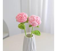 2 rose a forma di fiore all'uncinetto, regali positivi, rose con gancio creativo, adatte per tutte le scene e come buona possibilità per fare un regalo all'altro