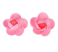 2 Rose di cialda fiori grandi di ostia rosa per decorazione