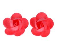 2 Rose di cialda fiori grandi di ostia rossi per decorazione