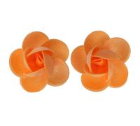 2 Rose di cialda ostia grandi arancioni per decorazione