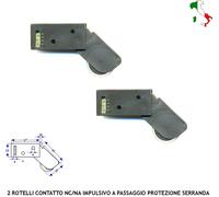 2 ROTELLI BREVETTO CONTATTI MARRONE TAPPARELLE PASSAGGIO ALLARME SERRANDE
