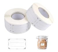 2 Rotoli 1200 Pezzi Etichette Adesive per Il Congelamento, 50 x 30mm Etichette con Data Facili da Staccare per Alimenti, Impermeabili Etichette Adesive per Marmellate, Barattoli Vetro, Bottiglia