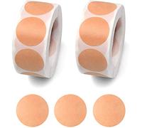 2 rotoli adesivi di carta kraft, etichette adesive rotonde carta kraft, adesivi kraft, adesivi kraft, 500 in totale per rotolo di adesivi marroni rotondi per la casa