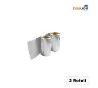2 Rotoli Carta Stagnola 12x100 m - Asporto Bar Meches Parrucchiere Alluminio