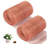 2 rotoli da 12,7 cm x 6 m. Rete in rame: pura treccia di rame, nastro di rame contro i topi lumache, recinzione a lumache, recinzione in rame per il giardino, il controllo dei parassiti e per