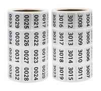 2 Rotoli Di Adesivi Con Numeri, Etichette Di Scrittura Nere Autoadesive, Etichette Adesive Autoadesive Fai Da Te, Adesivi Con Numeri Autoadesivi, Adesivi Impermeabili