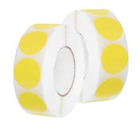 2 rotoli di etichette adesive rotonde a pois colorate per organizzare prezzi e