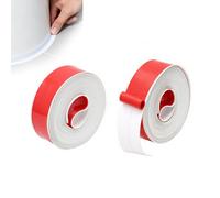2 rotoli di guarnizione in silicone per bagno, 3,2 m x 2,2 cm, battiscopa morbida autoadesiva in PVC antimuffa, nastro impermeabile doccia per vasche, lavabi e cucina