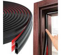 2 Rotoli di guarnizioni per porte, 20 piedi, impermeabili, autoadesive, per porte, strisce isolanti per e finestre, isolamento acustico, nero