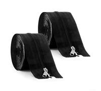 2 rotoli di nastro resistente per porte con cerniera con retro autoadesivo per uso barriera antipolvere, progettato per adattarsi alle porte di serre e tende, lunghezza 2,1 m, larghezza 7,6 cm (rosso)