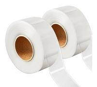 2 rotoli di protezioni impermeabili per codici a barre, nastro trasparente per etichette di libri e codici a barre, 1200 etichette per rotolo, soluzione per etichettatura biblioteca e ufficio