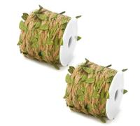 2 rotoli di viti simulate, piante sospese da giardino, ghirlande di spago, rattan decorativo artigianale, ghirlanda di foglie verdi