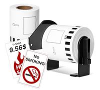 2 Rotoli DK-22251 Rosso/Nero su Bianco Etichette a Lunghezza Continua | Compatibile con Brother DK22251 62mm x 15.24m Etichette per Brother QL-800 QL-810W QL-820NWB Stampanti per Etichette