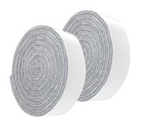 2 Rotoli Feltro Adesivo 100cmx2cm, Feltrini per Sedie Rotondi, Taglio Libero in Qualsiasi Forma, Proteggi Mobili, 4mm di Spessore (Grigio)