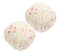 2 Rotoli Filato per Uncinetto Bianco, Morbido e Resistente | Creatività a Colori, Finitura Lucida, per Coperte, Sciarpe, Decorazioni e Laboratori Artigianali