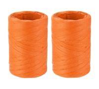 2 Rotoli Nastro Carta Raffia, 1/4 Pollice 100m Arancione per Twine