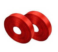 2 Rotoli Nastro di Raso Rosso, 25mmx91m, Nastrino per Bomboniere,Nastri in Raso di Poliestere Rosso, Nastri Decorativi Tessuto per Confezioni Regalo, Fiocchi, Bouquet da Sposa, Fai Da Te