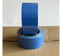 2 ROTOLI Nastro Telato Americano Azzurro 50 mm x 25 Metri altamente resistente per riparazioni e protezione o fissaggio, Duct Tape impermeabile e anti taglio