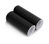 2 Rotoli Pellicola Adesiva Carbonio Rivestimento per Auto e Moto, 13cm x 500cm, Colore Nero (Effetto 4D)