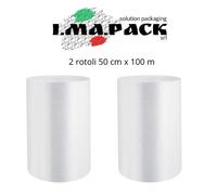 2 rotoli pluriball 50 cm x 100 m