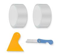 2 Rotoli Protezione per Paraurti per Auto Antigraffio, Pellicola Carbonio Adesivo, Wrapping Protezione per Lucida Pellicola Adesiva per Protezione Battitacco, Bordi Auto，trasparente(3 cm x 3 m)