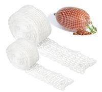 2 Rotoli Rete per Arrosti 3 e 5 M Rete Elastica per Carne Rete da Cucina per Carne per Arrostire Cottura e Conservazione di Carne Prosciutto e Salsicce