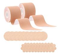 2 Rotolo Boob Tape con 20pcs di Copri Capezzoli per Torace Riunito Prevenire Il Rilassamento Toracico Impermeabile e Resistente,per Coppa A-E Seno Grande (5m*5cm)