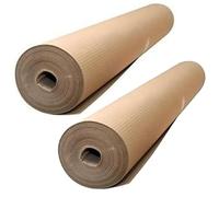2 Rotolo Cartone Ondulato misura 1 x 45 metri Avana Protezione Pavimenti Pittura Copripavimenti Lavori Ristrutturazione - Made in Italy