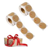 2 Rotolo Di 1000 Etichette Per Marmellate, Etichette Adesive Rotonde In Carta Kraft Etichette Autoadesive Fatte In Casa Etichette Per Conserve,Adesivi Per Matrimoni E Confezioni Regalo Fatte A Mano