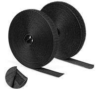 2 Rotolo Nastro Cucire a Strappo, Chiusura in per Cucire,16 mmx5m,Nastro per Cucito Hook and Loop, Klettverschluss per Tessuto da Cucire per Tessuti, Vestiti, Borsa Fai da te (Non Autoadesivo)