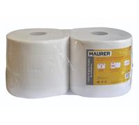 2 ROTOLONI DI CARTA SCOTTEX IN PURA OVATTA DI CELLULOSA MAURER 850 STRAPPI