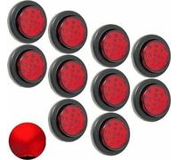 2 " Rotondo 13 LED Rosso / Ambra Luce Camion Rimorchio Lato Marker Svendita