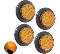 2 " Rotondo 13 LED Rosso / Ambra Luce Camion Rimorchio Lato Marker Svendita