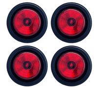 2 " Rotondo Rosso 9 Luce LED Rimorchio Lato Indicatore Svendita Occhiello & Plug