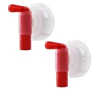 2 rubinetti dosatori AH 23/61 DIN61, per taniche da 15-60 litri, colore bianco/rosso (DIN 61)