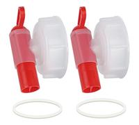 2 rubinetti dosatori DIN61 per tanica da 15 - 60 litri, rubinetto tanica/tanica rubinetto come pratico aiuto dosatore, rubinetto bianco e rosso