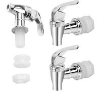 2 rubinetti per bevande, dispenser per bevande in acciaio inox, rubinetto di ricambio, rubinetto di ricambio per vino, birra, succo, fontana, per bevande fredde e calde