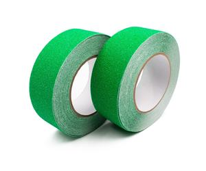 2 rulli antiscivolo nastro adesivo 10 m x 50 mm aderenza striscia verde