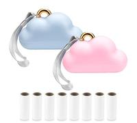 2 Rulli per Pelucchi Portatili, Rimuovi Pelucchi, Rimuovi Pelucchi Vestiti, Mini Rullo Antipelucchi da Viaggio Portatile con 6 Ricariche, Riutilizzabili, per Rimuovere i Pelucchi per Borse(Rosa e Blu)